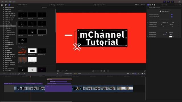 How to use mChannel Modern Plugin inside Final Cut Pro 