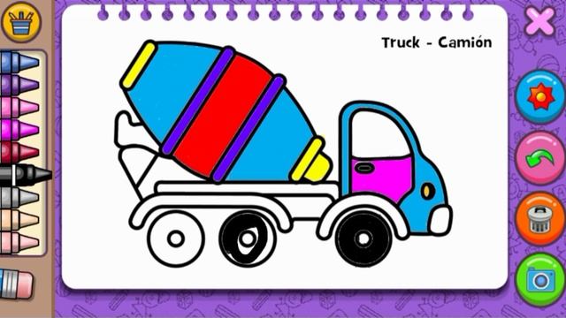 MEWARNAI TRUK MOLEN,MENGGAMBAR DAN MELUKIS UNTUK ANAK,BALITA,CARA MEWARNAI|magic fingers art #10