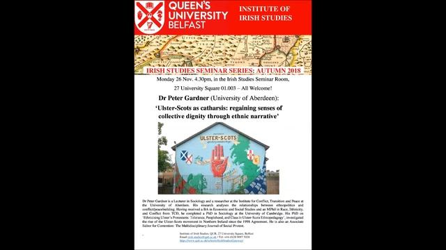 Peter Gardner, ‘Ulster-Scots as catharsis' смотреть онлайн