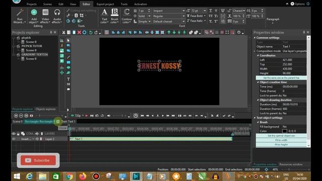 How to create gradient text in VSDC video editor смотреть онлайн
