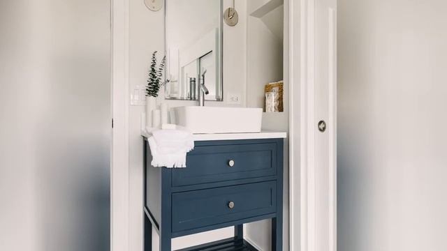 75 Cement Tile Floor Bathroom With Furniture-like Cabinets Design Ideas You'll Love 🌈 смотреть онлайн