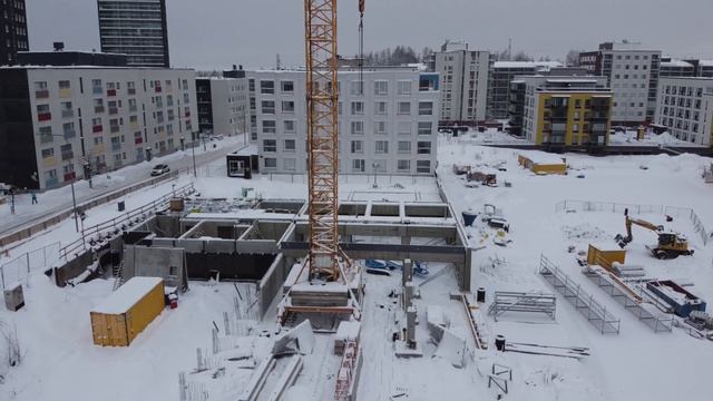 DJI Mini 2 test flight in winter // 2K 60FPS video // Tampere, Finland смотреть онлайн