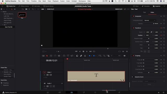 How to SAVE TEXT in DaVinci Resolve 16 | Quick Tip Tuesday смотреть онлайн