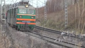 Поезда России в пасмурный день на Транссибе | Железная дорога в Сибири