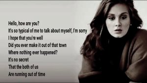 Adele Hello lyrics