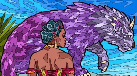 Девушка со зверем