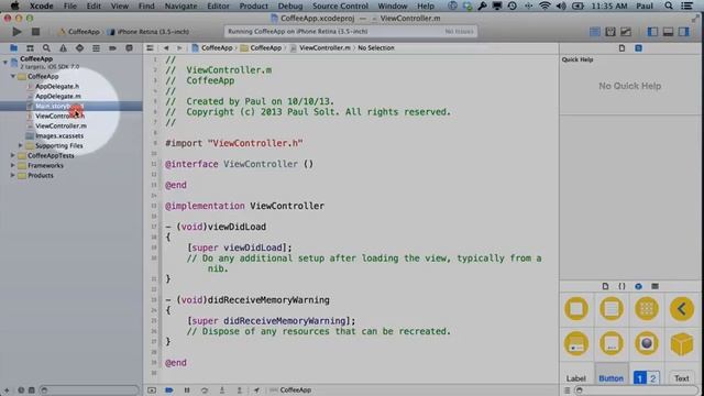 iPhone Apps 101 Create Your First iPhone App with Xcode 5 and Objective C 480p смотреть онлайн