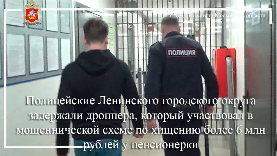 Полицейские Ленинского городского округа задержали дроппера, который участвовал в мошеннической схем
