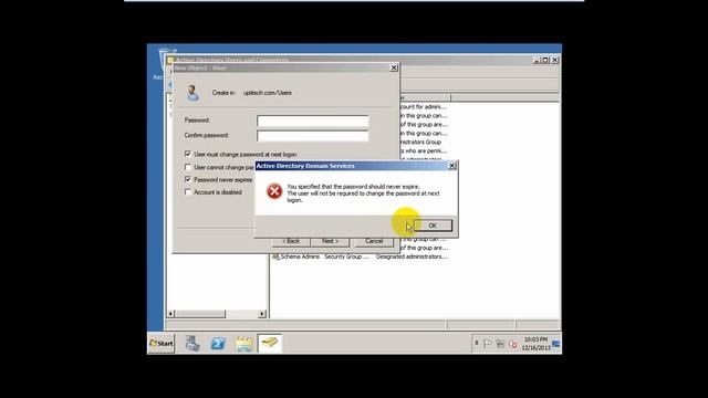 Create Users in AD DS Windows Server 2008 смотреть онлайн