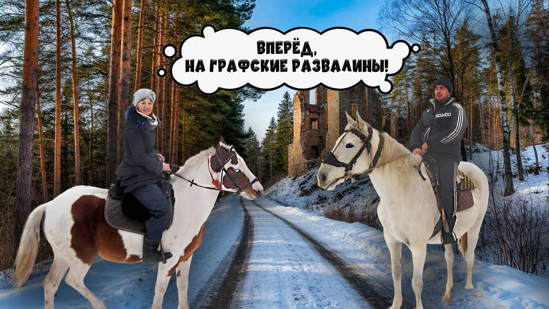 Зимний поход на лошадях