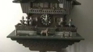 Chalet Cuckoo Clock with Saint Bernard