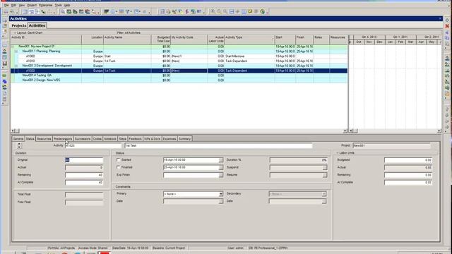 Primavera P6 Customizing Columns in Activity Detail Windows Part 21