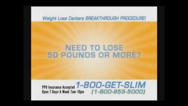 Weight Loss Centers of So. California - 1-800-GET-SLIM (2009 ad) смотреть онлайн