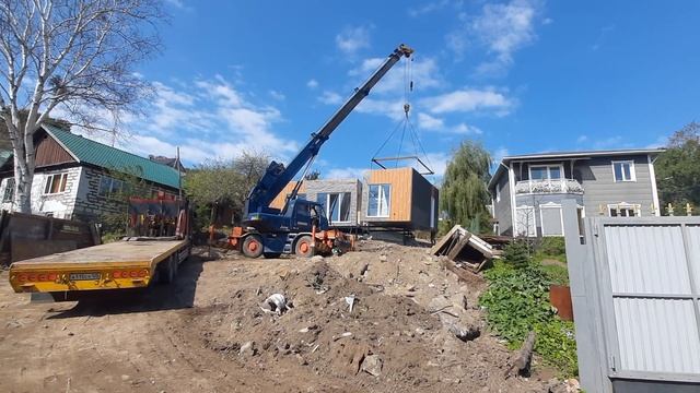 Монтаж модульного дома по проекту М-3 "Яркий" смотреть онлайн