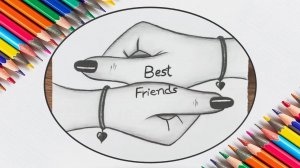 Рисование карандашом. Рисунок "Лучшие друзья" (Best Friends)