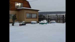 Самодельный ручной снегоочиститель
