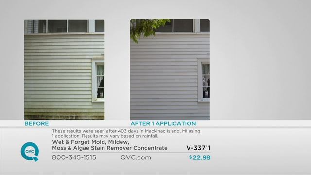 Wet & Forget Mold, Mildew, Moss & Algae Stain Remover Concentrate on QVC смотреть онлайн