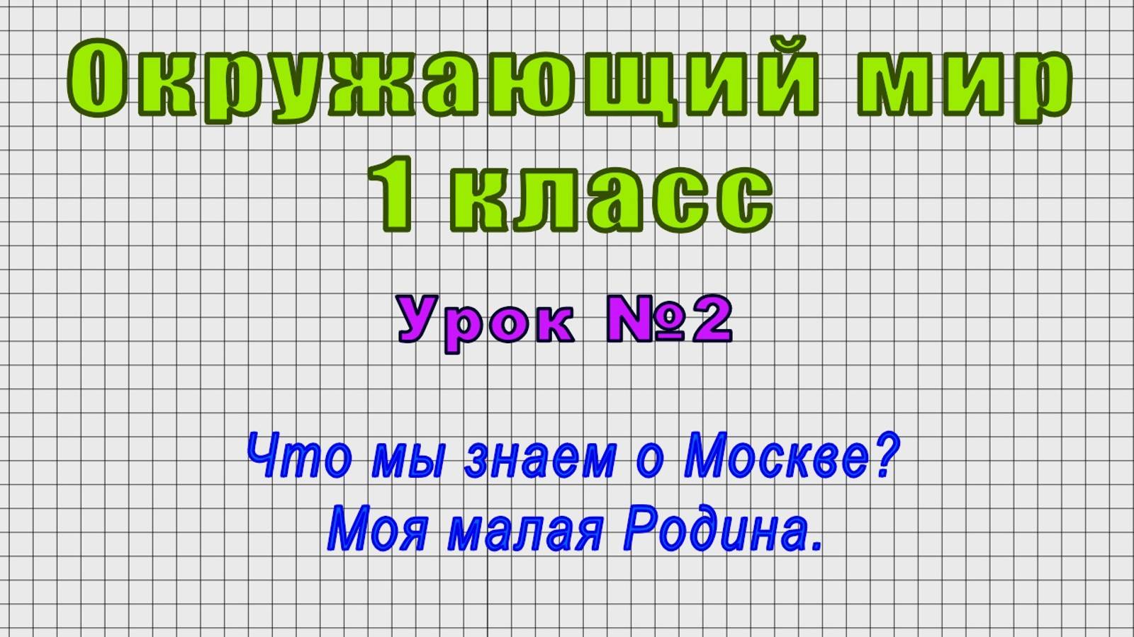 Окружающий мир 1 класс (Урок№2 - Что мы знаем о Москве? Моя малая Родина.) смотреть онлайн