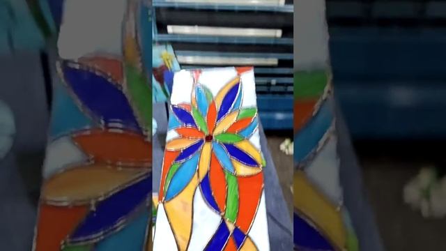 Цветная картинка из опального стекла смотреть онлайн