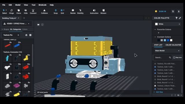 Session 2 :Studio Lego Brick Link : Spike Prime Inventor : Digital  Designer Introduction