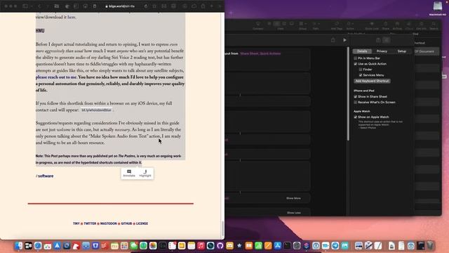 Siri Speech Synthesis on MacOS - Siri Shortcut Demo смотреть онлайн
