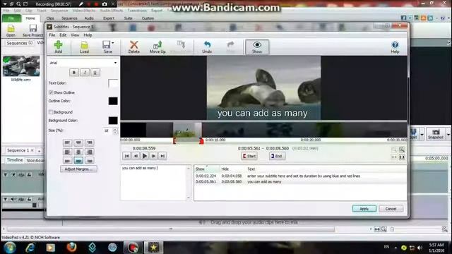 how to add subtitles into a video using video pad video editor 20 смотреть онлайн