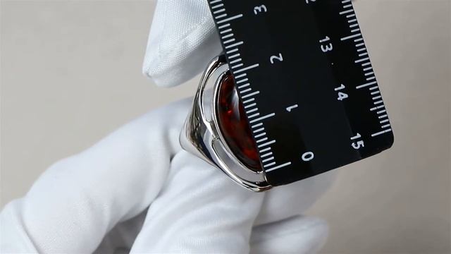 Серебряное кольцо Дарвин с янтарём 920041128aa-к смотреть онлайн