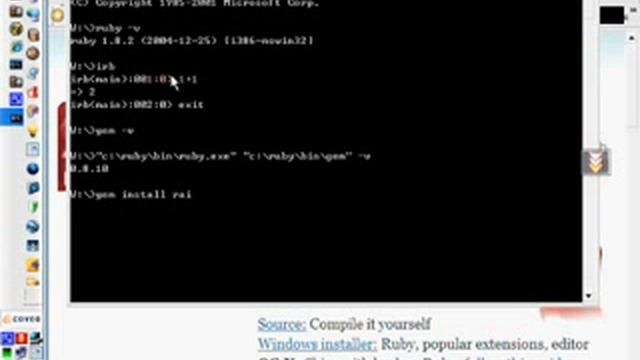 RubyonRails install on windows platform