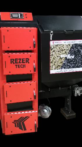 Автоматический твердотопливный котел Rezzer Tech #автоматическийкотел #твердотопливныйкотёл