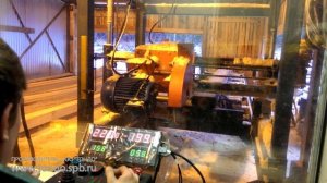 Бревнопильный станок, Пилорама дисковая Ц2УБС-2. Работа оператора