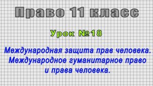 Право 11 класс (Урок№18 - Международная защита прав человека. Международное гуманитарное право.)