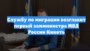 Службу по миграции возглавит первый замминистра МВД России Кикоть