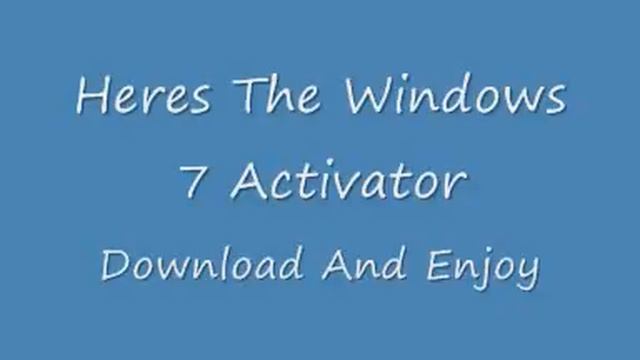 Windows 7 Activator 100% Working And Tested смотреть онлайн