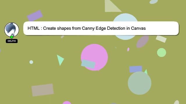 HTML : Create shapes from Canny Edge Detection in Canvas смотреть онлайн
