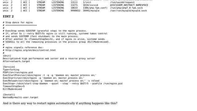 DevOps & SysAdmins: our nginx server is stopping/crashing on its own (2 Solutions!!)