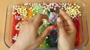 Самые ЛУЧШИЕ слаймы! Смешиваем «радужные» тени и макияж, детали, блёстки в слайм! Увлекательное вид