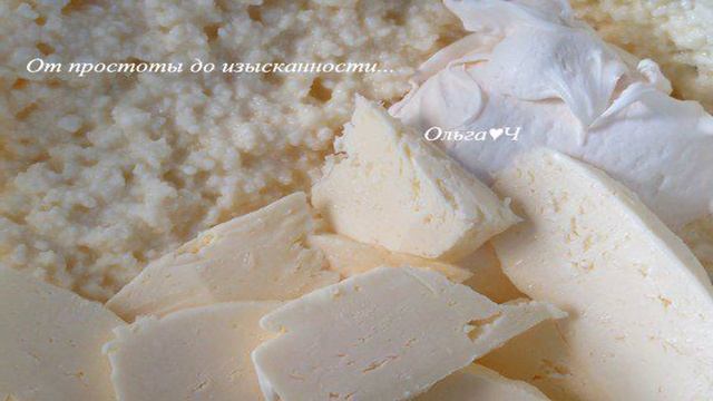 Творожное печенье с сыром