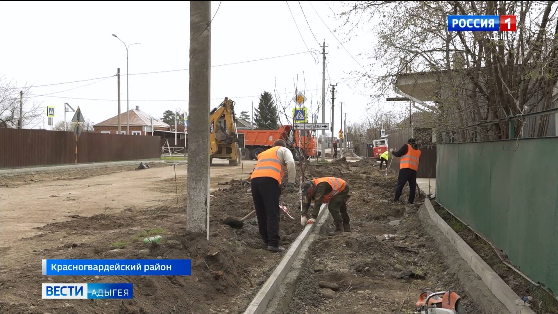 В селе Красногвардейском идет большая реконструкция автодорожной сети
