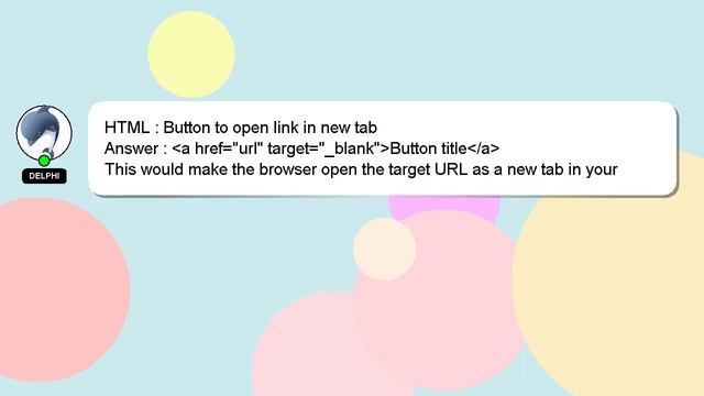 HTML : Button to open link in new tab