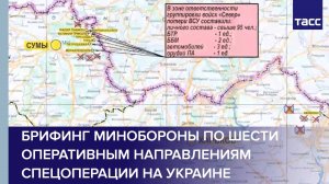 Брифинг Минобороны по шести оперативным направлениям спецоперации на Украине