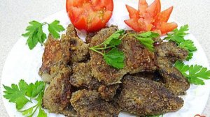 Свиная печень жареная