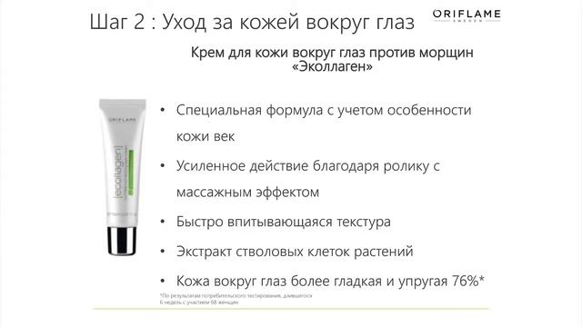 Комплексный уход за лицом от Орифлэйм, серия Эколлаген