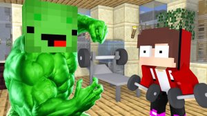 Фитнес-челлендж с тренером Джей Джей и Майки - мультфильм про Майнкрафт