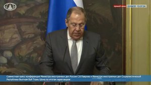 🔴 #ПрямойЭфир: Совместная пресс-конференция С.В.Лаврова и Мининдел Вьетнама Буй Тхань Шона