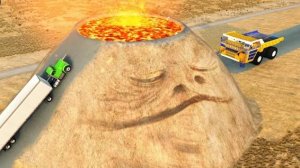 Тачечки VS ВУЛКАНЫ 😱 BeamNG.Drive