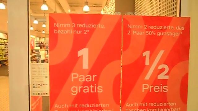 Жизнь в Германии. Каменц. Акция в магазине "Deichmann". смотреть онлайн
