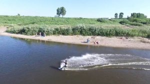 Вейкбординг на лебедке.