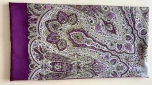 Шерстяной снуд "Сны белых цветов" павловопосадский