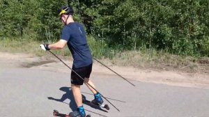 коньковый ход на лыжероллерах