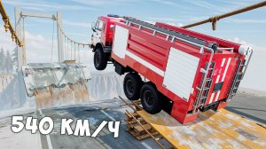 ВПЕРВЫЕ ПРОБУЮ ПЕРЕЛЕТЕТЬ РАЗРУШЕННЫЙ МОСТ НА МАКСИМАЛЬНОЙ СКОРОСТИ В BEAM NG DRIVE